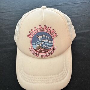 Billabong Beige Trucker Hat with Wave Design